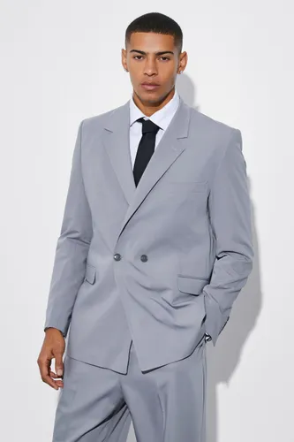 Men's Relaxed Fit Double Breasted Suit Jacket - Grey - 36, Grey