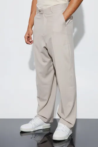 Men's Relaxed Fit Pinstripe Suit Trousers - Beige - 28, Beige
