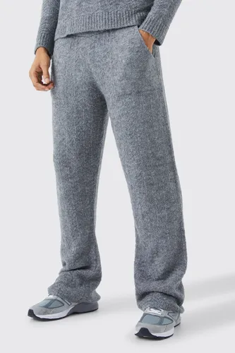 Men's Relaxed Herringbone Knit Wide Leg Joggers - Grey - Xs, Grey