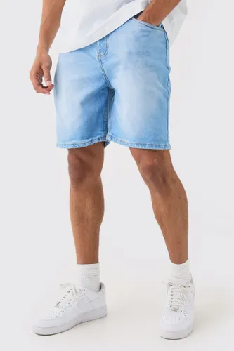 Men's Relaxed Rigid Denim Shorts In Light Blue - 28, Blue