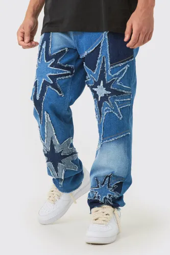 Mens Relaxed Rigid Star Cut & Sew Jean In Blue, Blue