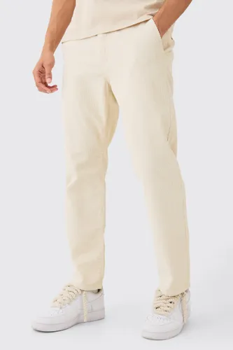 Men's Relaxed Tapered Cord Trouser In Sand - Beige - 30R, Beige