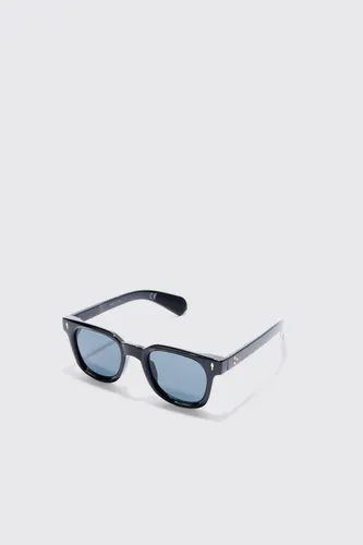 Men's Retro Plastic Sunglasses - Black - One Size, Black