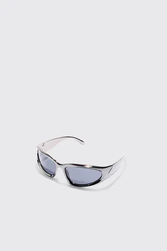 Men's Retro Sunglasses In Grey - One Size, Grey