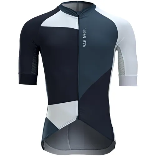 Men's Short-sleeved Road Cycling Summer Jersey Racer X Color Block - Blue
