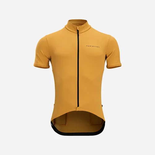 Men's Short-sleeved Road Cycling Summer Jersey Rc500 - Ochre