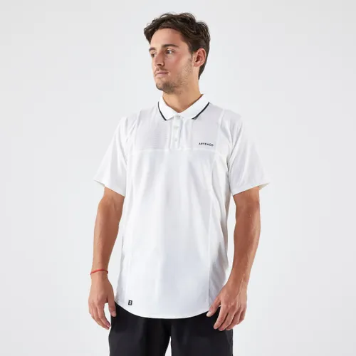 Men's Short-sleeved Tennis Polo Shirt Dry - White
