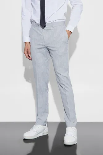 Men's Skinny Fit Pinstripe Trouser - Grey - 28, Grey