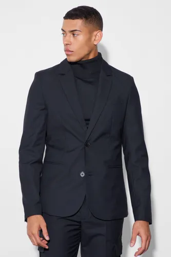 Men's Skinny Fit Suit Jacket - Black - 34, Black