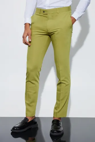 Men's Skinny Fit Suit Trousers - Green - 30, Green