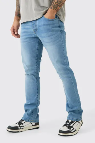 Men's Skinny Stretch Flare Jean In Light Blue - 28R, Blue