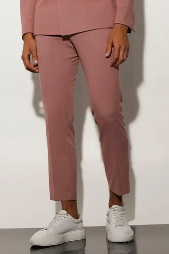 Men's Slim Crop Suit Trousers - Pink - 28R, Pink