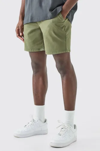 Men's Slim Fit Chino Shorts - Green - S, Green