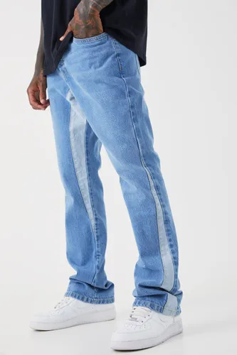 Men's Slim Flare Panel Jeans - Blue - 28R, Blue