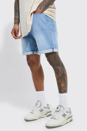 Men's Slim Rigid Denim Shorts - Blue - 30, Blue