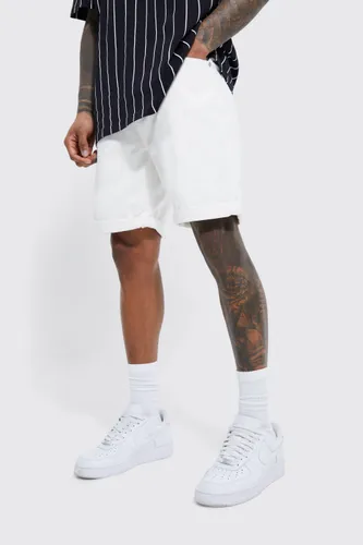 Men's Slim Rigid Denim Shorts - White - 28, White