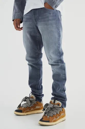 Men's Slim Rigid Stacked Jeans - Grey - 34R, Grey