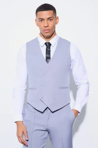 Men's Slim Waistcoat - Grey - 34, Grey