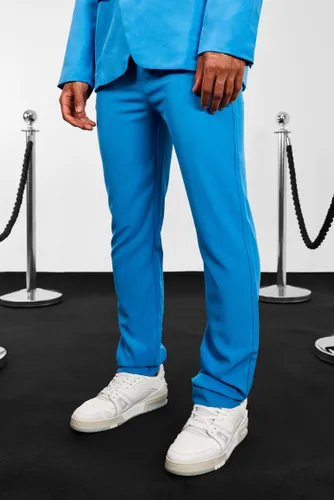 Men's Straight Leg Suit Trousers - Blue - 30, Blue