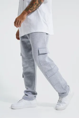 Men's Straight Leg Top Stitch Cargo Jogger - Grey - S, Grey