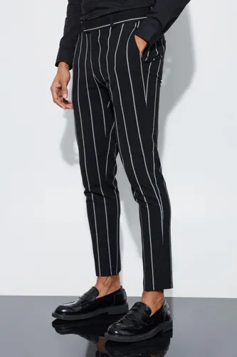 Men's Super Skinny Stripe Suit Trousers - Black - 30, Black