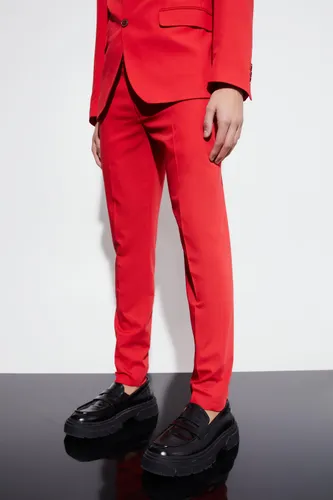 Men's Super Skinny Suit Trousers - Red - 32, Red