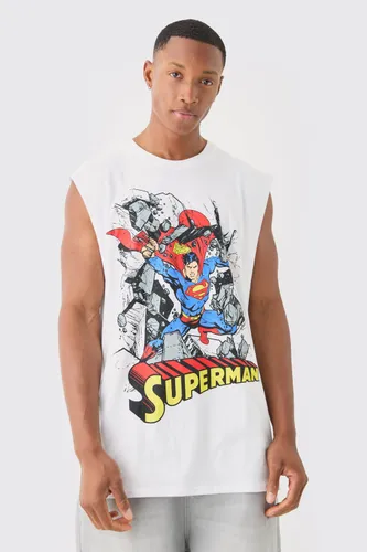 Men's Superman Comic License Vest - White - S, White
