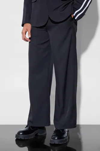 Men's Tailored Pleat Front Wide Leg Trousers - Black - 28, Black