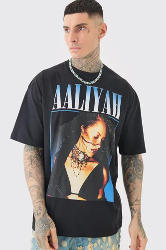 Men's Tall Aaliyah License T-Shirt Black - M, Black