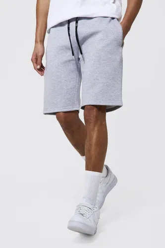Men's Tall Jersey Shorts With Man Drawcords - Grey - S, Grey