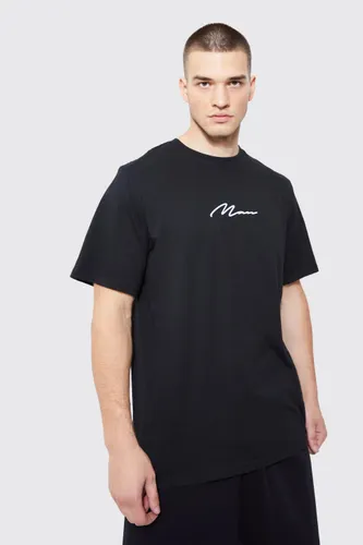 Men's Tall Man Signature Crew Neck T-Shirt - Black - S, Black