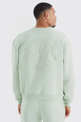 Men's Tall Official Oversized Boxy Embossed Sweatshirt - Green - L, Green