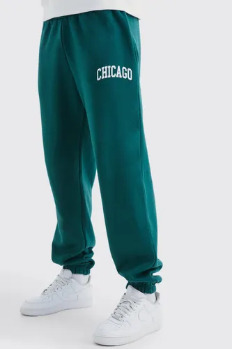Men's Tall Oversized Chicago Varsity Jogger - Green - S, Green