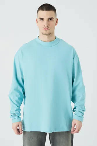 Men's Tall Oversized Layed On Neck T-Shirt - Blue - S, Blue