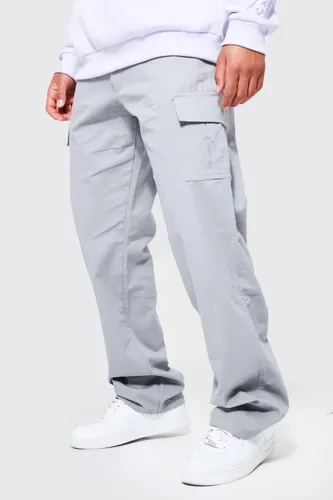 Men's Tall Relaxed Fit Cargo Trousers - Grey - 32, Grey