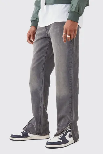 Men's Tall Relaxed Rigid Zip Hem Jeans - Grey - 32, Grey