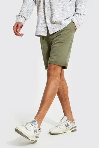 Men's Tall Skinny Fit Chino Shorts - Green - 30, Green