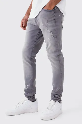 Men's Tall Skinny Stretch Stacked Tinted Jeans - Grey - 38, Grey