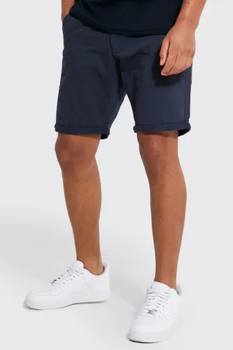 Men's Tall Slim Fit Chino Shorts - Navy - S, Navy
