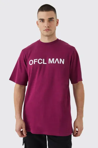 Men's Tall Slim Fit Ofcl High Build T-Shirt - Purple - S, Purple