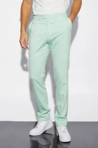 Men's Tall Slim Linen Suit Trousers - Green - 40, Green