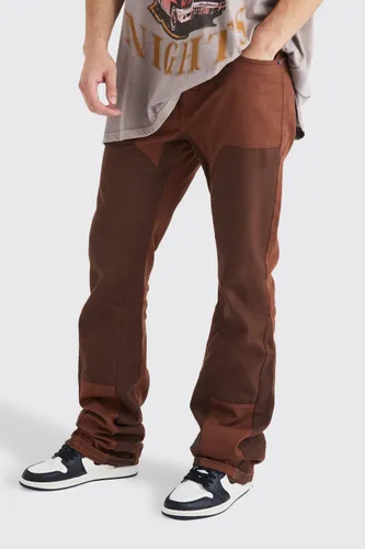 Men's Tall Slim Rigid Flare Overdye Carpenter Jeans - Brown - 32, Brown