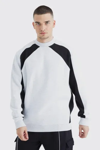 Men's Tall Zip Detail Colour Block Sweatshirt - Grey - S, Grey