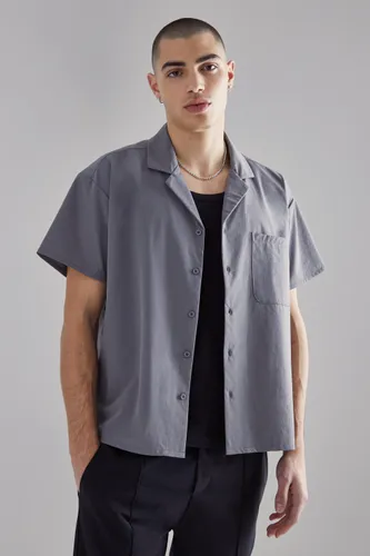 Men's Technical Stretch Boxy Shirt - Grey - S, Grey