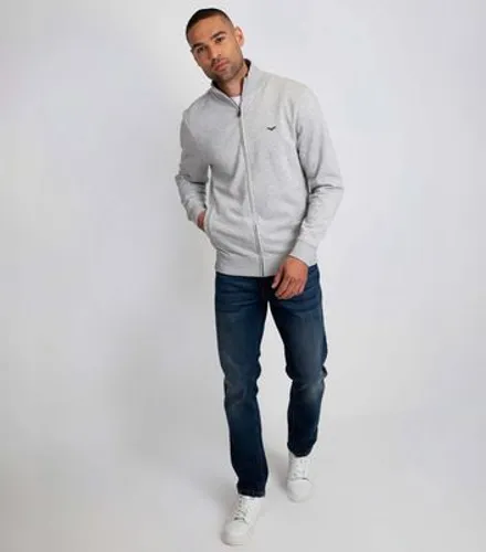 Men's Threadbare Grey Zip-Up Jumper New Look