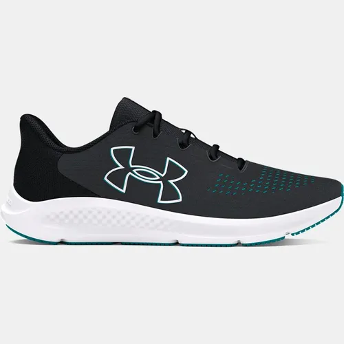 Men's  Under Armour  Charged Pursuit 3 Big Logo Running Shoes Anthracite / Black / White