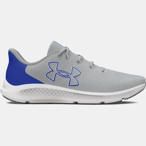 Men's  Under Armour  Charged Pursuit 3 Big Logo Running Shoes Mod Gray / Team Royal / Team Royal