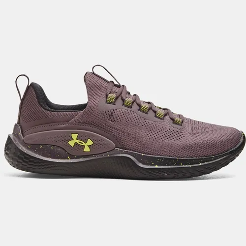 Men's  Under Armour  Flow Dynamic Training Shoes Ash Taupe / Black / Lime Yellow