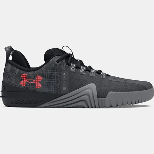 Men's  Under Armour  Reign 6 Training Shoes Gray Void / Pitch Gray / Rush Red