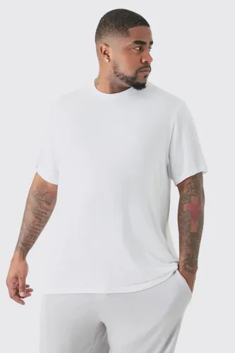 Mens White Plus Premium Modal Mix Lounge T-shirt, White